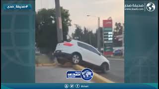 سائقة تقود بتهور