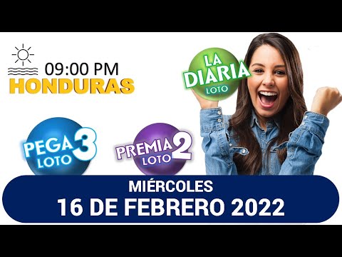 Sorteo 09 PM Loto Honduras, La Diaria, Pega 3, Premia 2, MIÉRCOLES 16 de febrero 2022 |