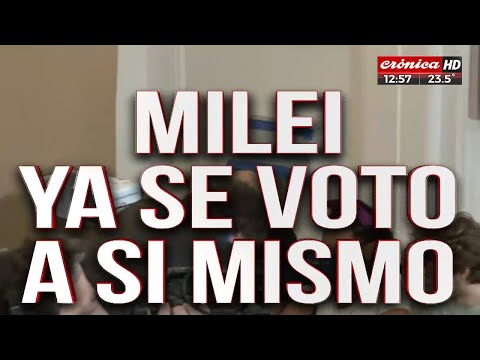 Javier Milei: voto, desmadre y suspensión de conferencia de prensa