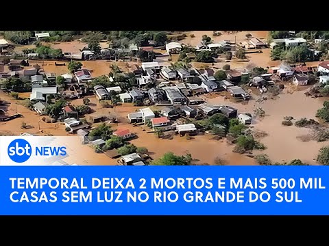 SBT News na TV: Temporal deixa 2 mortos no RS; Governo amplia orçamento para contenção de desastres
