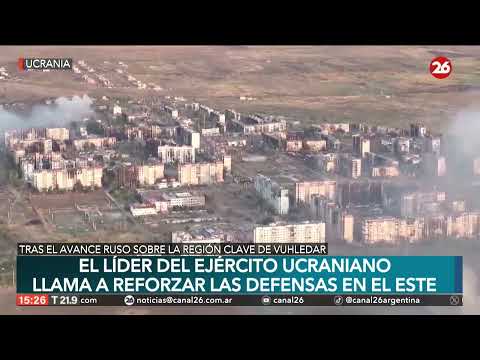 Líder del ejército ucraniano hace un llamado a fortalecer las defensas en el este