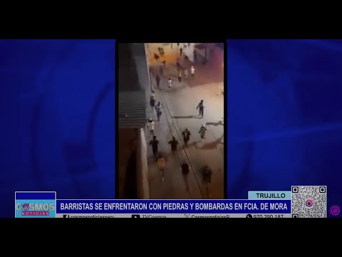 Trujillo: barristas se enfrentaron con piedras y bombardas en Florencia de Mora