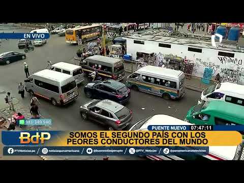 Caos en Puente Nuevo: Perú es uno de los países con peores conductores en el mundo, según ranking