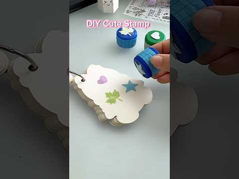 DIY cute stamp at home 😱✨#shorts #art #diy #craft #youtubeshorts