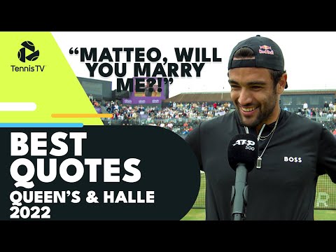 Berrettini's Marriage Proposal; Hurkacz's Return Roulette | Best Tennis Quotes: Halle & Queen's 2022