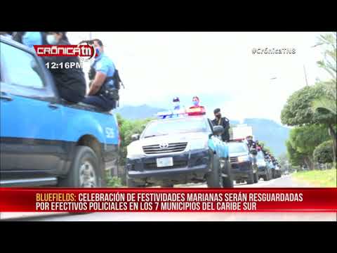 Más de 300 policías listos para resguardad festividades marianas en el Caribe Sur de Nicaragua