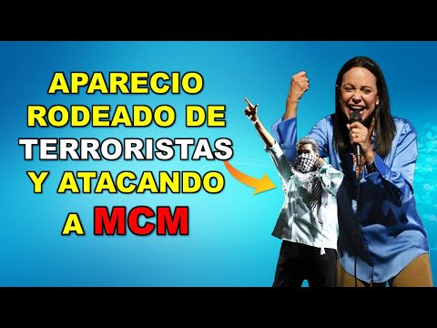 RODEADO DE TERRORISTAS APARECIO MADURO PARA DESACREDITAR EL TRIUNFO DE MARIA CORINA