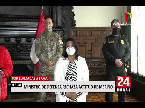 Ministro de Defensa rechaza actitud de Manuel Merino