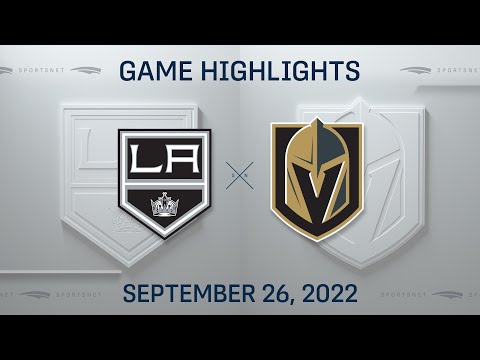 NHL Preseason Highlights | Kings vs. Golden Knights - September 26, 2022