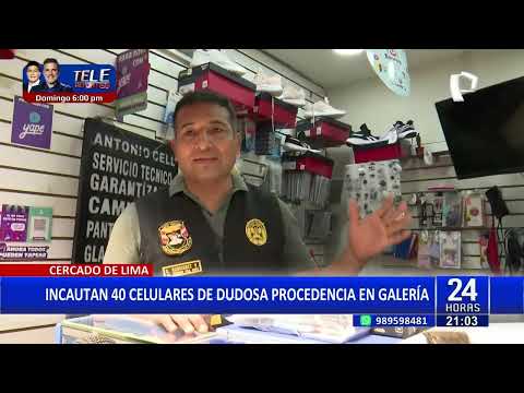 Centro de Lima: intervienen galería e incautan celulares de dudosa procedencia