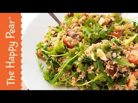 HIGH PROTEIN SALAD AND DRESSING | THE HAPPY PEAR