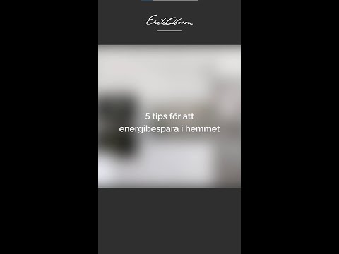 5 tips för att spara energi i hemmet