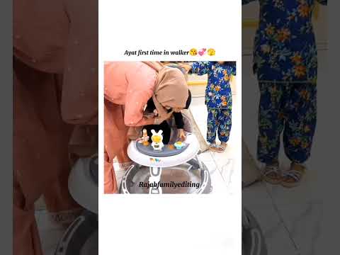 Ayat first time in walker 😘💞🫣#rajabfamily #editing