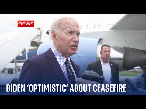 Joe Biden 'optimistic' about Middle East ceasefire deal as Israeli strikes continue