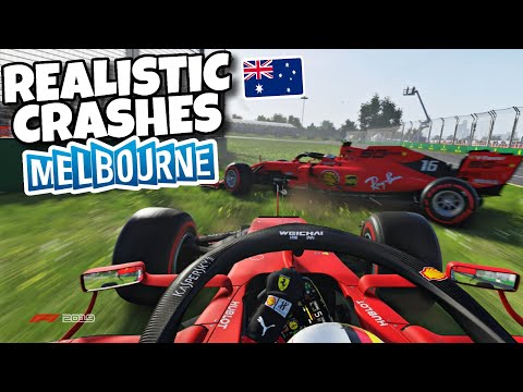 REALISTIC F1 CRASHES AUSTRALIAN GP!