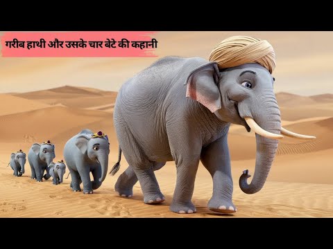 गरीब हाथी और उसके चार बेटे की कहानी || The story of the poor elephant and his four sons