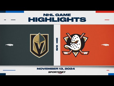 NHL Highlights | Golden Knights vs. Ducks - November 13, 2024