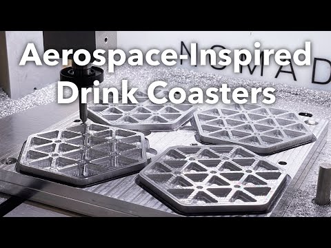 Machining Aluminum Isogrid Drink Coasters