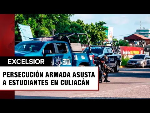 Alumnos de primaria se resguardan tras persecución armada en Culiacán