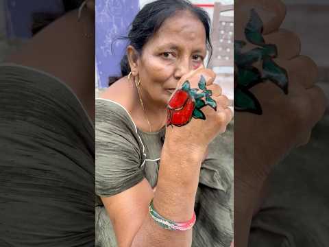 Mom draw rose 🌹 with magical pen #art #shorts