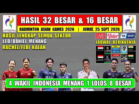 INDONESIA MENANG LOLOS 8 BESAR ~ Hasil Badminton Asian <strong>Games</strong> 2026 Hari Ini <strong>Day</strong> 6 ~ LEO/DANIEL MENANG