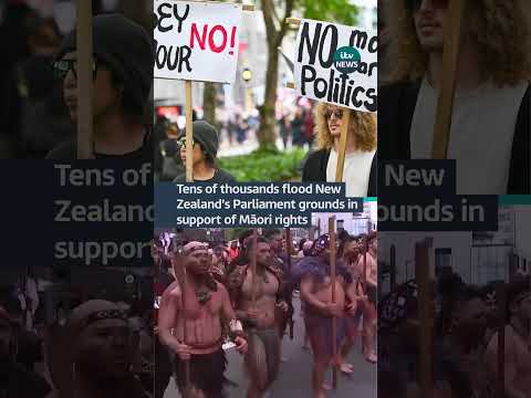 Tens of thousands flood New Zealand’s Parliament grounds in support of Māori rights | ITV News