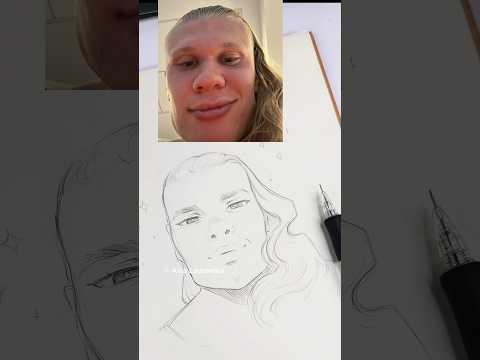 Drawing Mr. Haaland as an anime character ✨