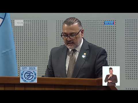 Representante de Guatemala realiza intervención en Cumbre del G77 y China
