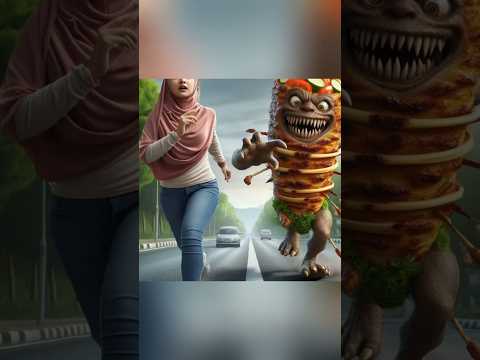 ibu di kejar monster kebab #kucing #cat #funny #shorts