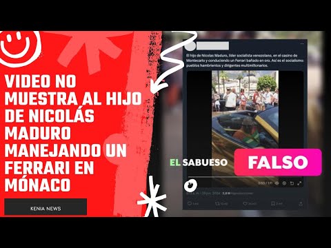 Video no muestra al hijo de Nicolás Maduro manejando un Ferrari en Mónaco