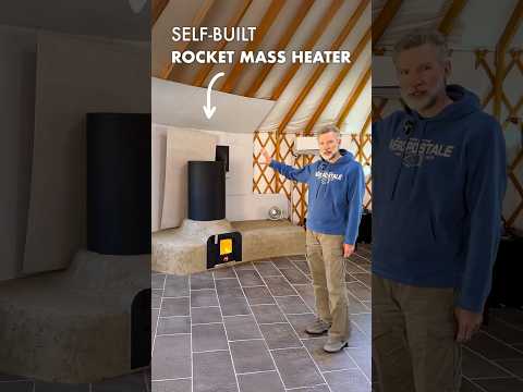DIY Rocket Mass Heater for Off-Grid Heat! #shorts #offgrid