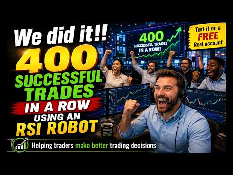 We did it! Learn how we had 400 successful trades in a row using a RSI Robot. Test on a free account