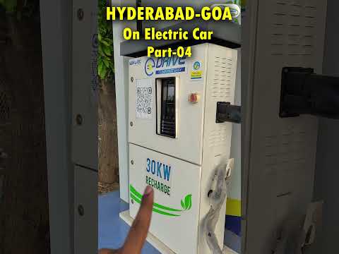Hyderabad to Goa 🥳 on Electric Car Part - 4 #electriccar #chargingstations #shorts