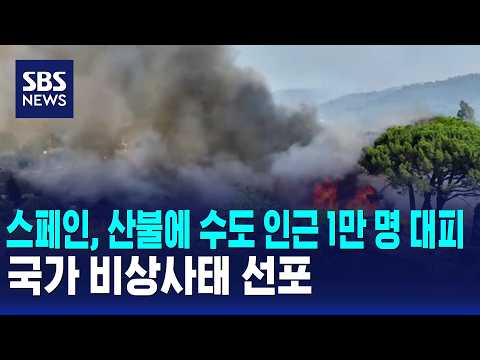 스페인, 산불에 수도 인근 1만 명 대피..국가 비상사태 선포 / SBS