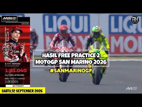 Hasil Motogp Hari ini~Hasil Latihan Bebas GP San Marino 2026~Practice MotoGp San Marino 2026