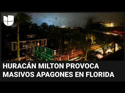 El huracán Milton deja a más de un millón de personas sin electricidad tras tocar tierra en Florida