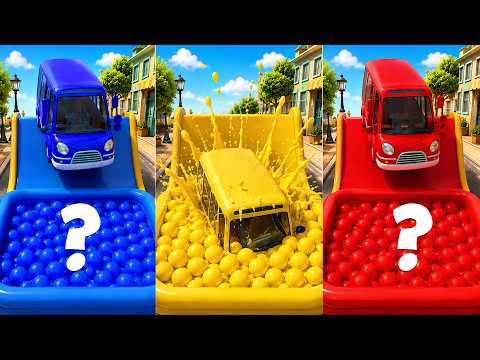 Wheels On The Bus - Learn Colors with SURPRISE EGGS 2 + Johny Johny Yes Papa - Kids Songs