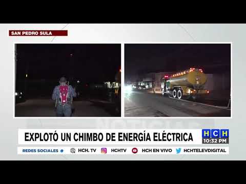 Explosión de transformador deja sin energía eléctrica la col. San José de Sula, SPS