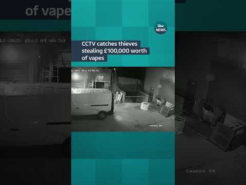 CCTV catches thieves stealing £100,000 worth of vapes | ITV News