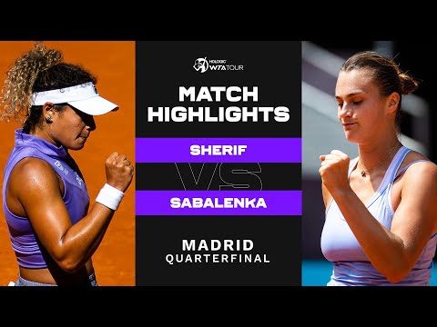 Mayar Sherif vs. Aryna Sabalenka | 2023 Madrid Quarterfinal | WTA Match Highlights