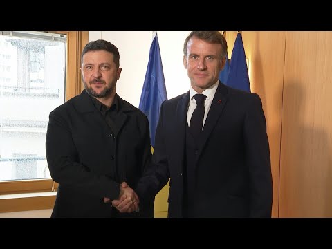 President Macron meets Ukrainian President Zelensky in Brussels | AFP