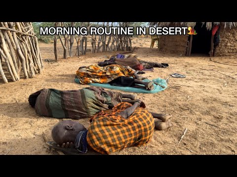 Life in the African Desert🏜 Turkana tribe Women Daily Life & Cooking for Family