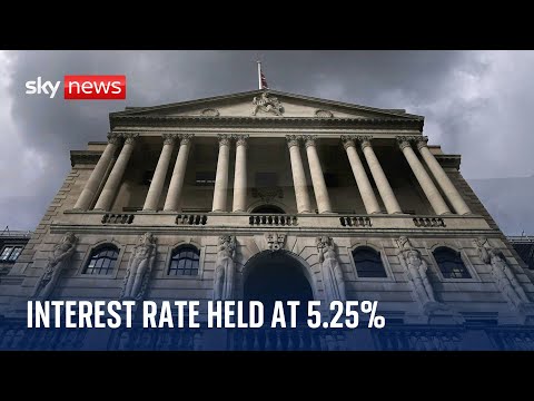 Interest rate held at 5.25% for second consecutive time by Bank of England
