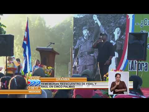 Cuba: Acto por aniversario 64 del reencuentro entre Fidel  y Raúl