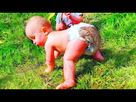 Kids and baby outdoor funniet fails Part 2 - Try Not To Laugh Challenge