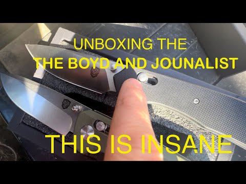 The Boyd and Journalist knives tailgate unboxing ! From @DLDafterDark and @DefinitionKnives