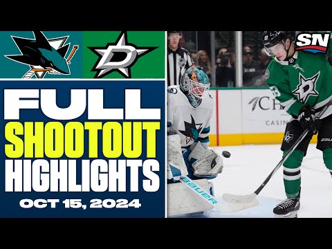 San Jose Sharks at Dallas Stars | FULL Shootout Highlights - October 15, 2024