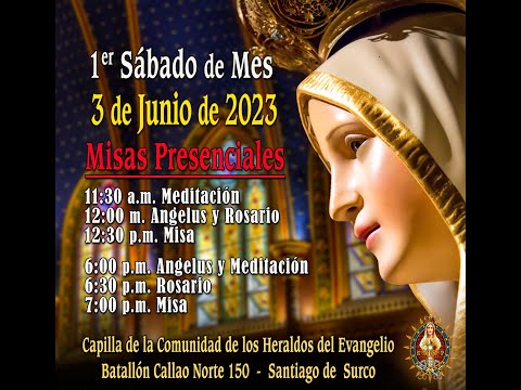 ?1er Sabado de Mes - Santo Rosario y Liturgia Diaria? 03/06/2023 (12:00 PM)