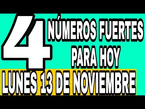 NÚMEROS DE LA SUERTE PARA HOY LUNES 06 DE NOVIEMBRE 2023