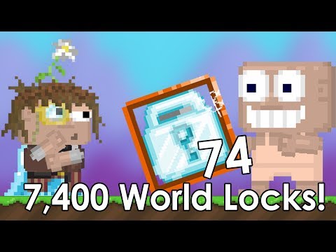 Lucky players getting 7,400 WLs (74DLs) OMG! (2 out of 4) | Growtopia